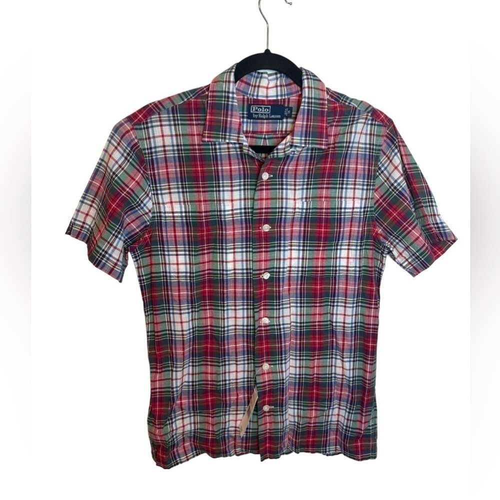 Nwt Polo Ralph Lauren Men’s Short Sleeve Tartan Plaid Button Down Shirt